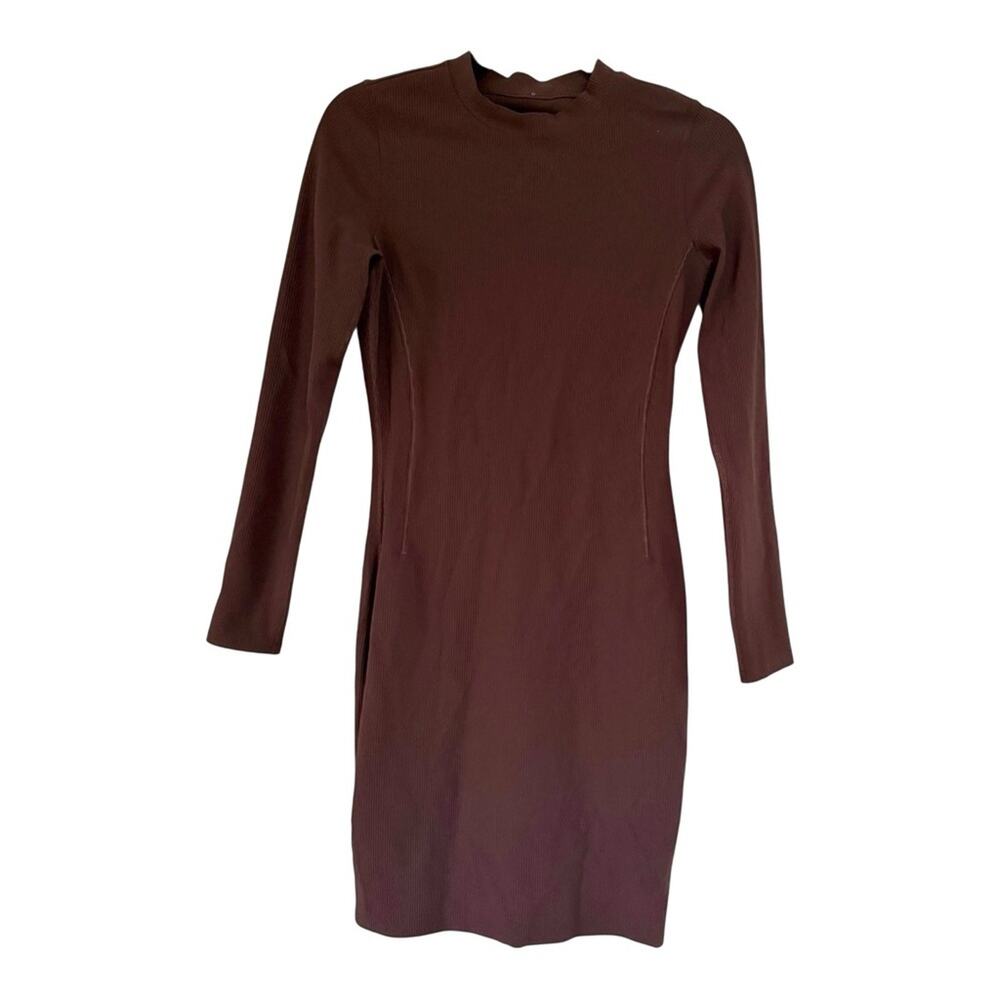 Lululemon Ribbed Long-Sleeve Dress in Espresso Size 6